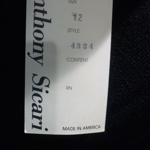 Vintage Anthony Sicari Black Knit Sweater Size 10 - Picture 5 of 6